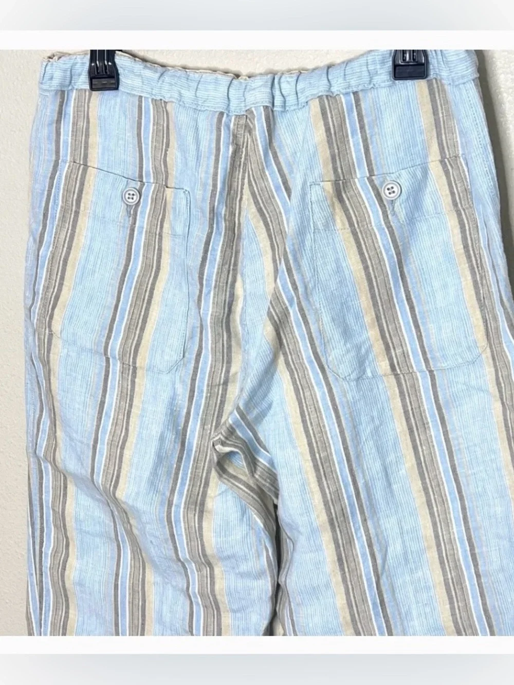 Zara linen striped capris (EUC) size L / 32